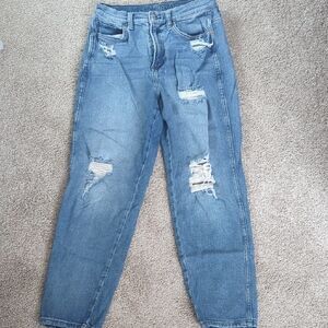 Arizona Jean Company Women's Distressed Blue Boyfriend Jeans